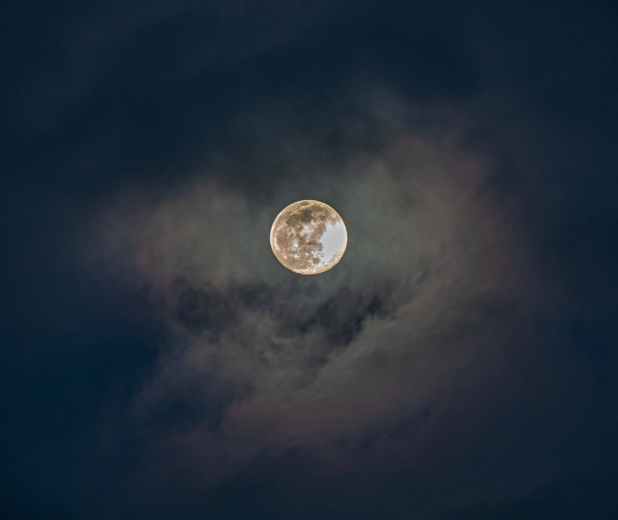 Bella Luna moon in the clouds