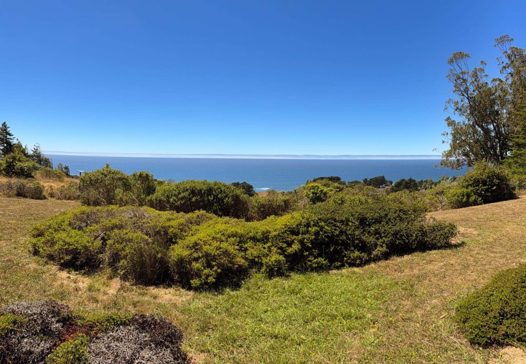 Cornwall West - view of ocean from meadow.